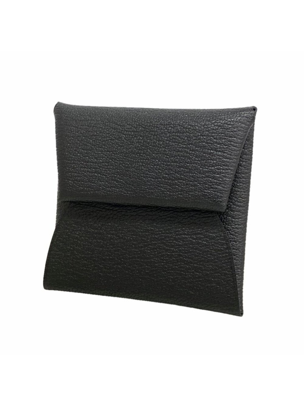 Hermes Coin Purse Bastia Chevre Mysore Black Silver
